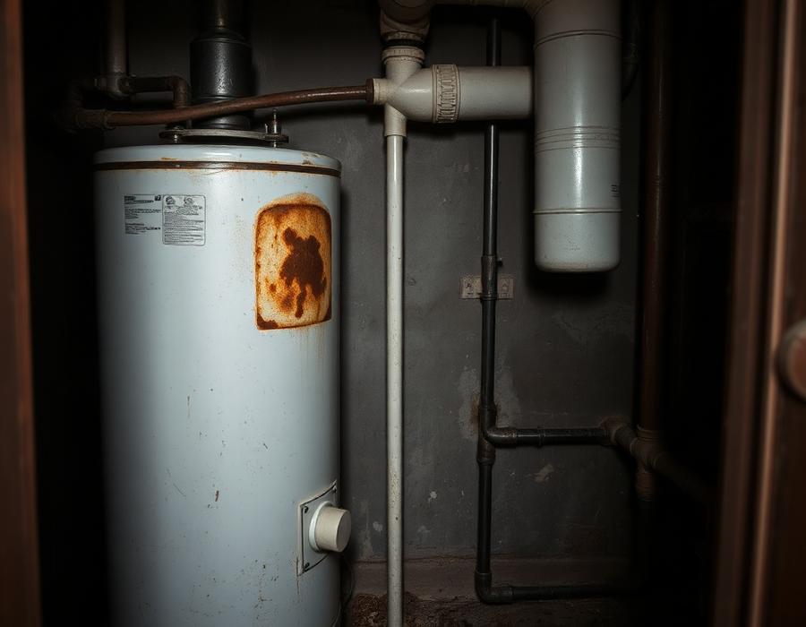 Water heater install — before