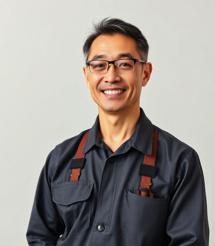 Kenji Sato, Northline Plumbing technician